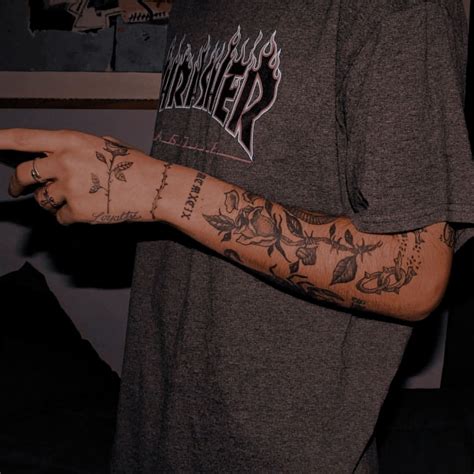 forearm dark tattoo|aesthetic forearm tattoos.